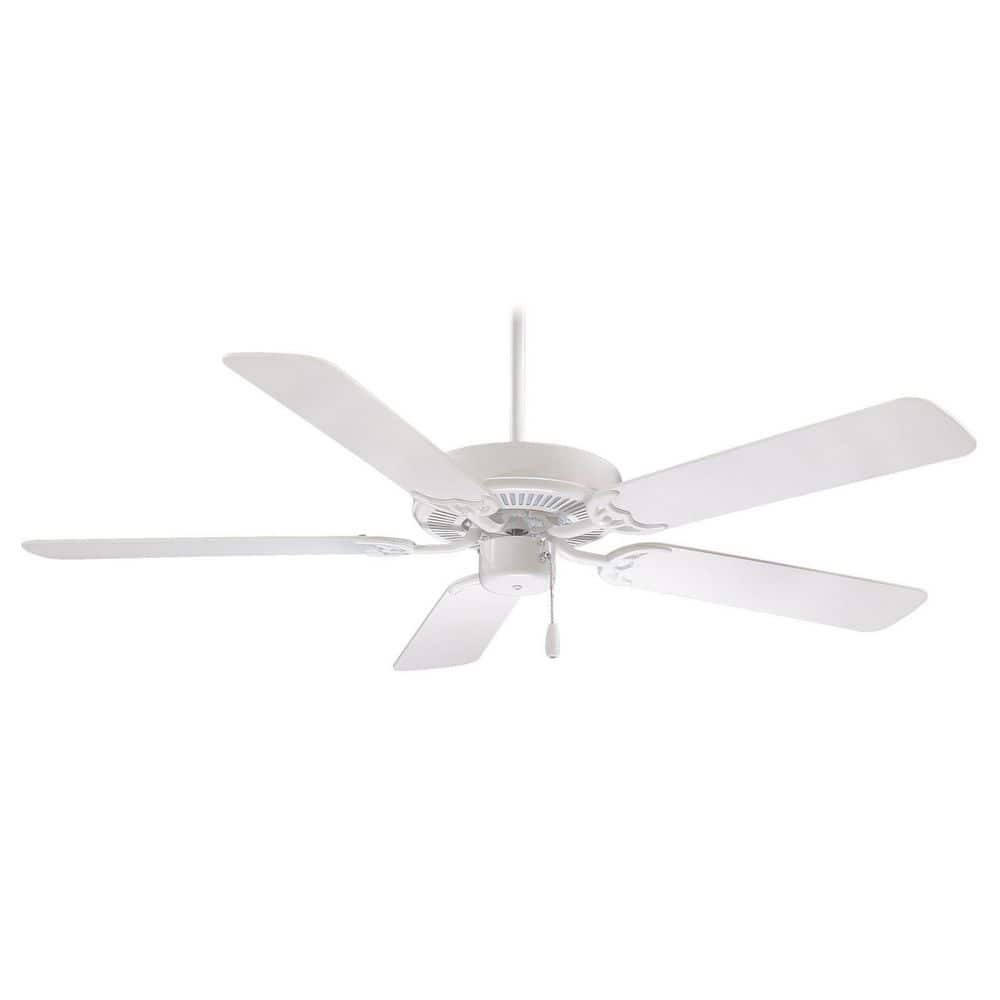 F547-WH-Minka Aire Fans-Contractor - Ceiling Fan in Traditional Style - 12.25 inches tall by 52 inches wide-White Finish-White Blade Color