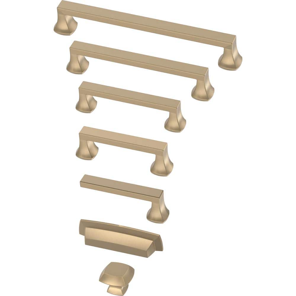 Champagne Bronze Square Cabinet Knob with Mounting Hardware