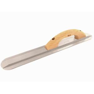 20 in. x 3-1/8 in. Round End Magnesium Float with Wood Handle
