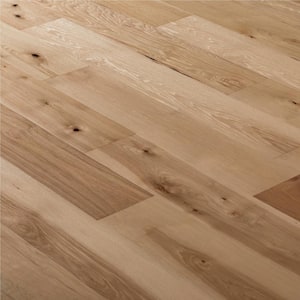 Take Home Sample - French Oak Latte Brushed Engineered Hardwood Flooring - 5 in. X 7 in.
