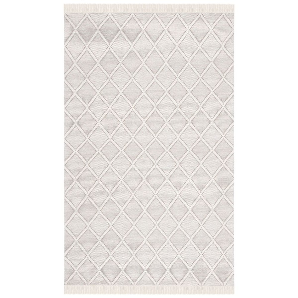 Natura 8 ft. x 10 ft. Ivory/Brown Monochrome Diamond Area Rug