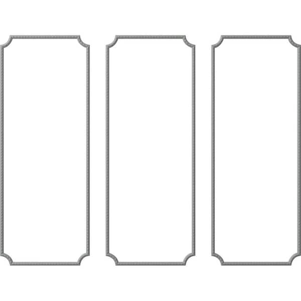 Ekena Millwork 28 in. W x 72 in. H Unfinished Polyurethane Bulwark Rope Panel Moulding Kit (Triple Panel)