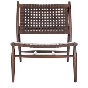 Soleil Dark Brown Leather Side Chair
