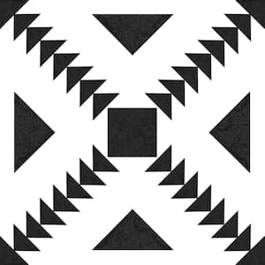 Parla 12 in. W x 12 in. L Black Peel & Stick Vinyl Tile Flooring (20 sq. ft./case)