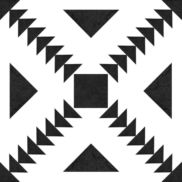 FloorPops Parla 12 in. W x 12 in. L Black Peel & Stick Vinyl Tile Flooring (20 sq. ft./case)