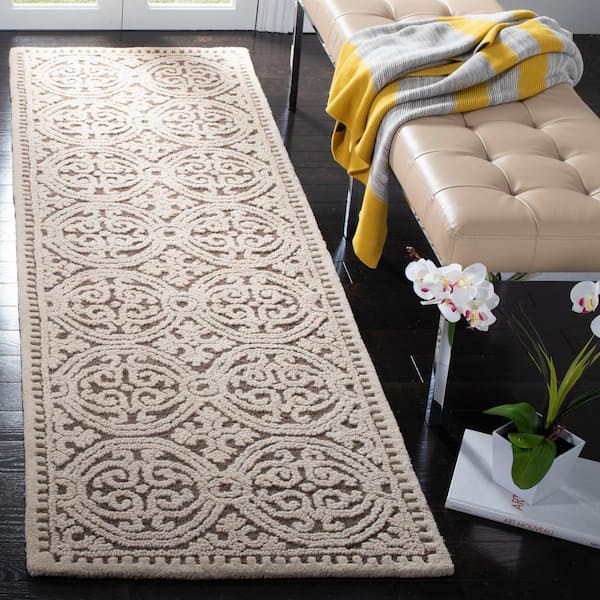 Cambridge Tan/Multi 3 ft. x 18 ft. Geometric Runner Rug