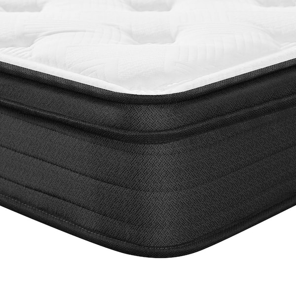 Queen Size Hybrid Medium Firm 12 in. Mattress, Cooling Gel Memory Foam & Pocket Springs, 3D Knit Cover, Motion Isolation