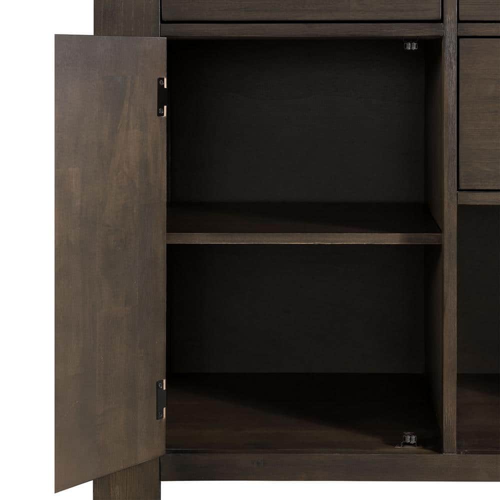 Jasper 60" Brown Walnut Transitional Server with Drawers