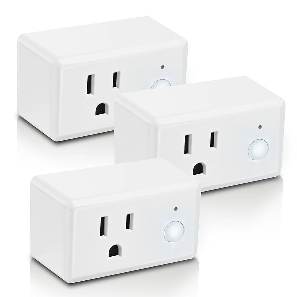 15-Amp Indoor Alexa / Google Assistant Compatible Wi-Fi Smart Home Plug with Night Light, No Hub Required (3-Pack) price history on PriceWatchPro