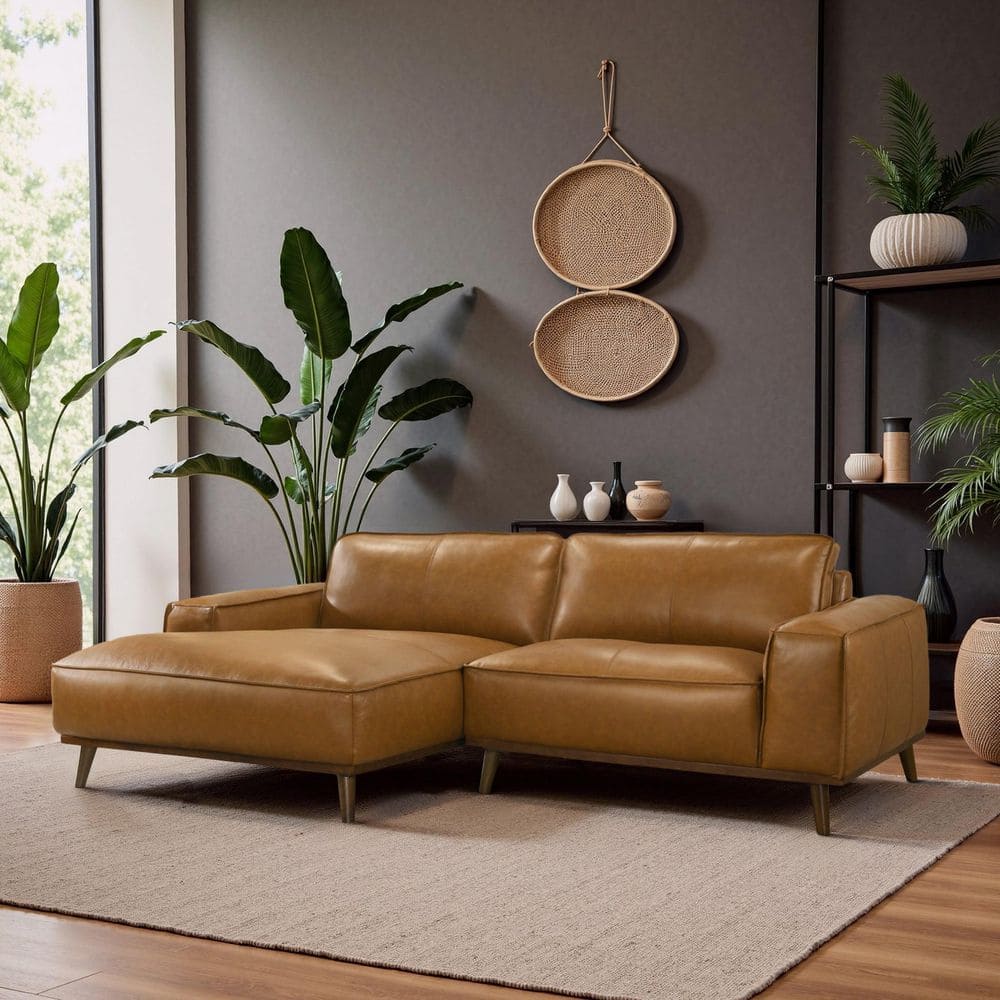 シュコー　ハノマグ L28 NIVEA 1/43 Noble House Zea 98 in. Leather Upholstery L-Shaped Left Sectional