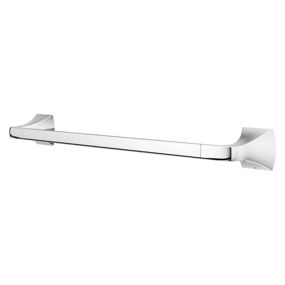 Pfister Bruxie 18 In Wall Mounted Single Towel Bar In Polished Chrome   Polished Chrome Pfister Towel Bars Btb Bie1c 64 1000 