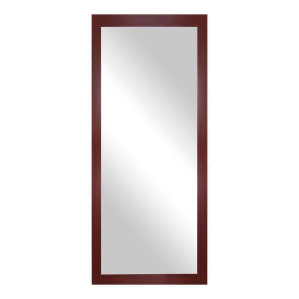 Modern Rustic (42 in. W x 33 in. H) Dark Mahogany MDF Wide Rectangle Mirror