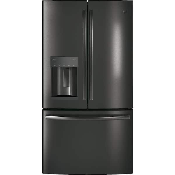GE 25.6 cu. ft. French-Door Refrigerator in Black Stainless Steel