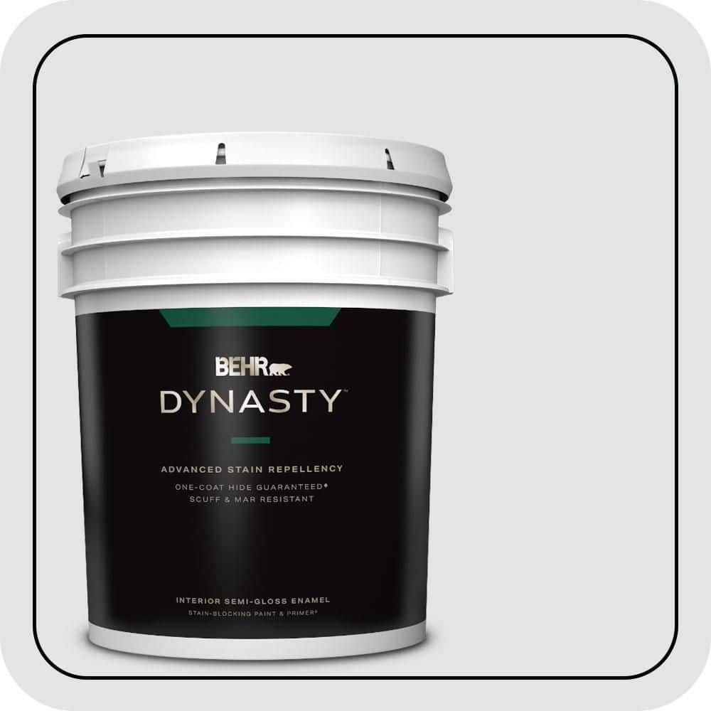 5 gal. #BL-W02 Ice Sculpture Semi-Gloss Enamel Interior Stain-Blocking Paint & Primer price history on PriceWatchPro