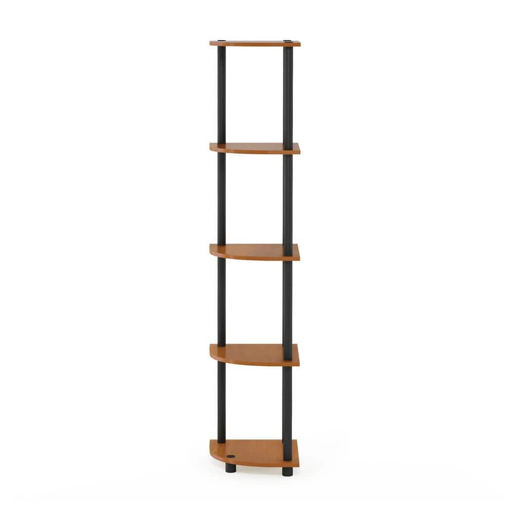 Black Corner 5-Tier Display Rack with Recycled PVC Tubes
