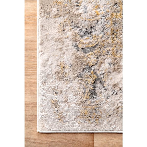 Jodee Vintage Medallion Gold 5 ft. x 8 ft. Area Rug