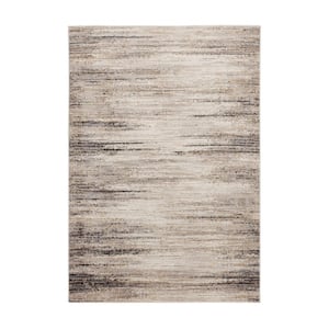 Clinton Cream 2 ft. x 2 ft. 11 in.Modern Contemporary Abstract Striped Area Rug