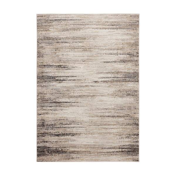 Mohawk Home Clinton Cream 6 ft. x 9 ft. Modern Contemporary Abstract Striped Area Rug