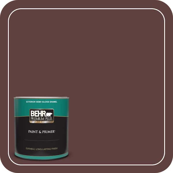 BEHR PREMIUM PLUS 1 qt. #BXC-21 Chicory Root Semi-Gloss Enamel Exterior Paint & Primer