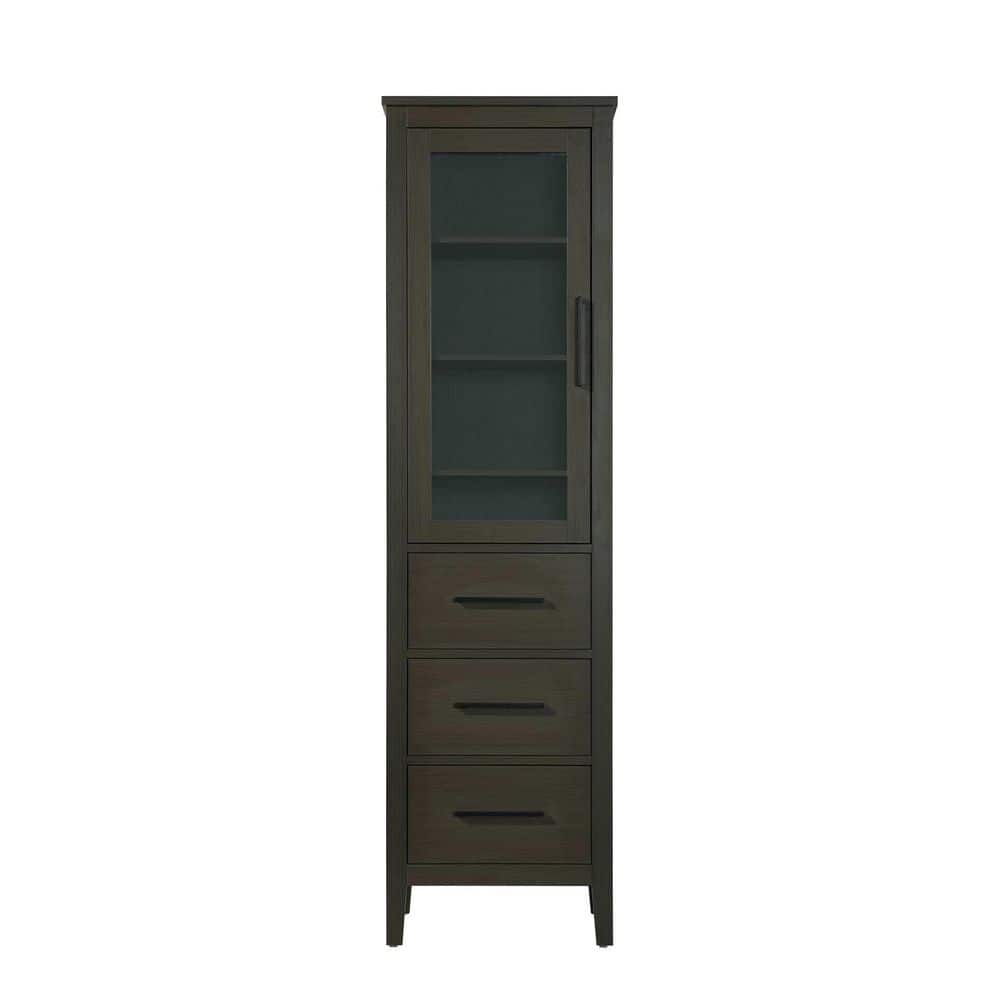 20 in. W x 18 in. D x 72 in. H Mocha Brown Freestanding Linen Cabinet price history on PriceWatchPro