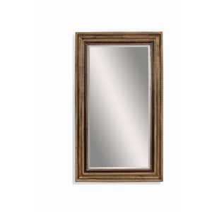Oversized Antique Gold Wood Antiqued Tilting Modern Mirror (85 in. H X 50 in. W)