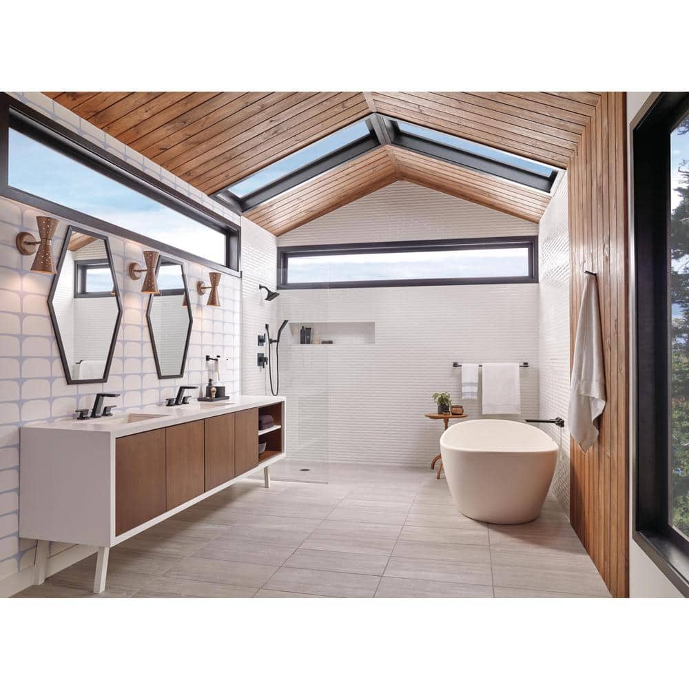 Sleek Stainless Steel Modern Wall Mounted Tub Filler