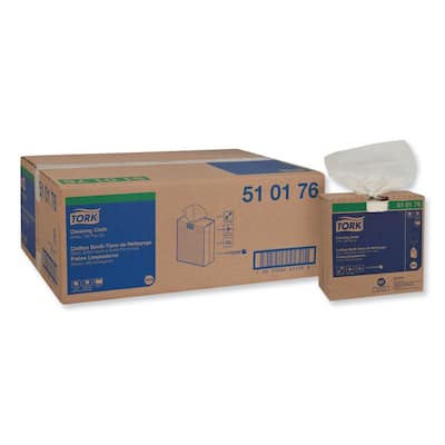 8.46 in. x 16.13 in. White, Cleaning Cloth (100-Wipes/Box), (10-Boxes/Carton)