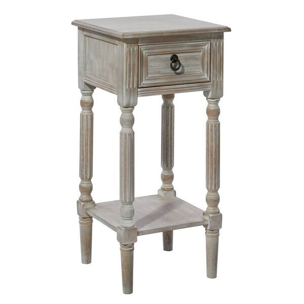 LITTON LANE White Wood Farmhouse Accent Table96325 The Home Depot