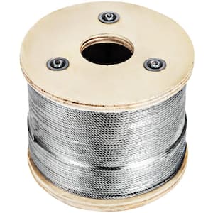 1/8 in. x 500 ft. Stainless Steel Cable Railing 7 x 7 Strands Construction Cable Railing Kit for Cable Railing System