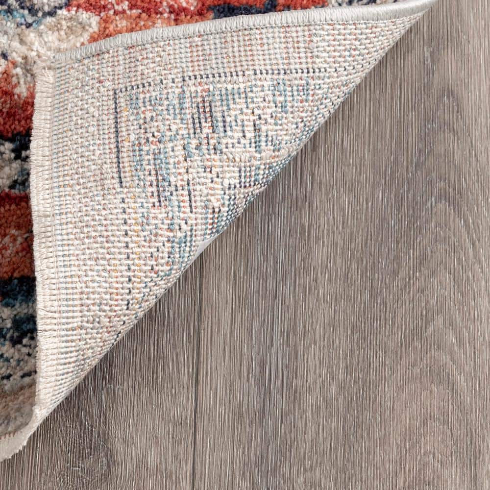 Regal Charm 4x6 ft Stonewashed Blue Polypropylene Area Rug