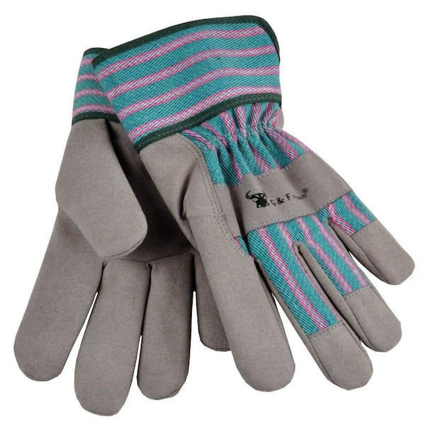 G & F Products Grey Children Work Gloves