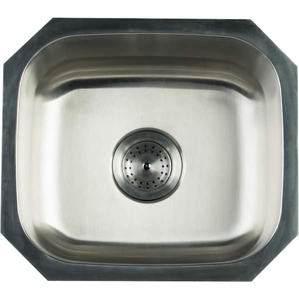 MSI Undermount Stainless Steel 16 in. Single Bowl Kitchen Sink