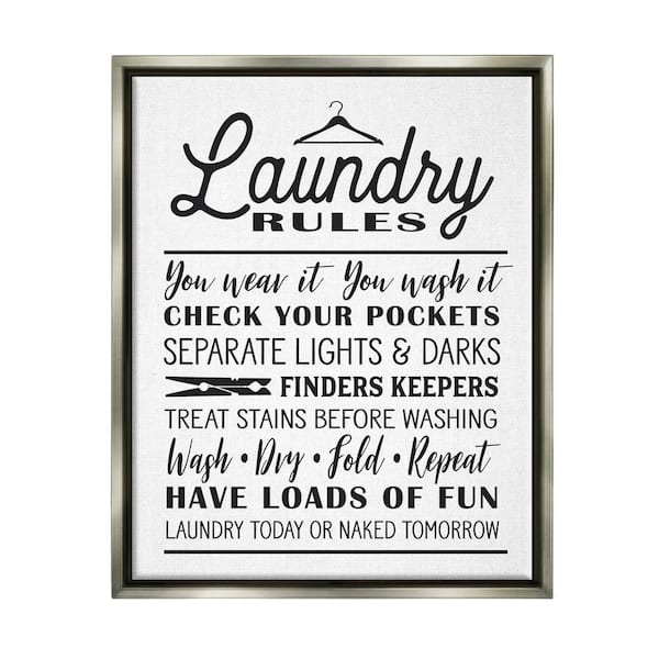 The Stupell Home Decor Collection Laundry Rules with Hanger ...
