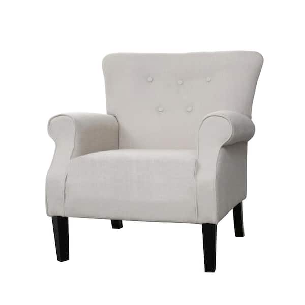 LOKATSE HOME Cream Beige Upholstery Arm Chair