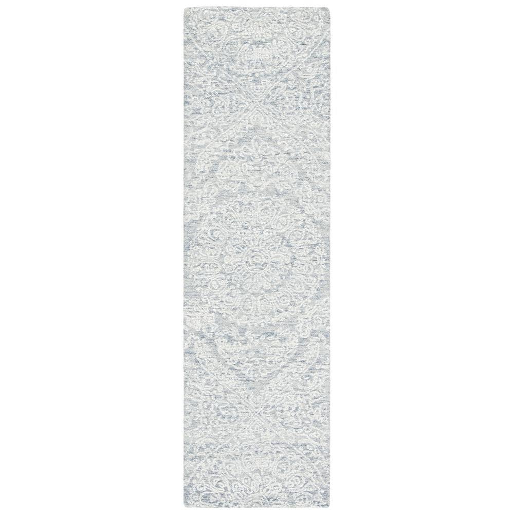 Metro Gray/Ivory 2 ft. x 8 ft. Medallion Floral Runner Rug price history on PriceWatchPro