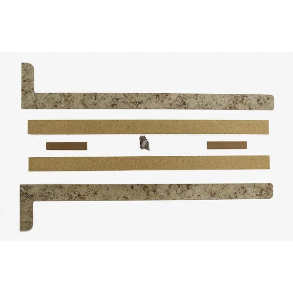 Hampton Bay Laminate End Cap Kit 4.5 in depth 25.25 inches long in Golden Juparana with Bullnose Edge Profile