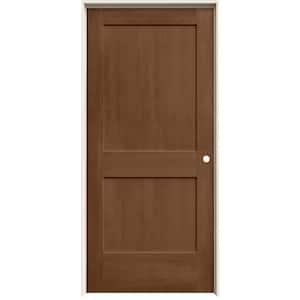36 in. x 80 in. Monroe Hazelnut Stain Left-Hand Molded Composite MDF Single Prehung Interior Door