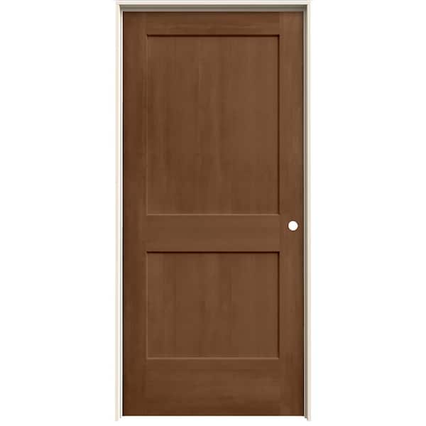 JELD-WEN 36 in. x 80 in. Monroe Hazelnut Stain Left-Hand Molded Composite Single Prehung Interior Door