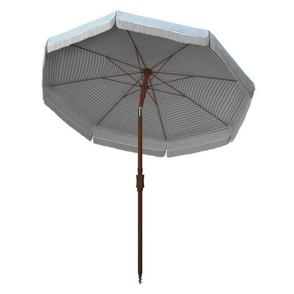 6 1 2 foot patio umbrella SAFAVIEH Copen 6-1/2 ft. Aluminum Patio Umbrella in Blue PAT8501C