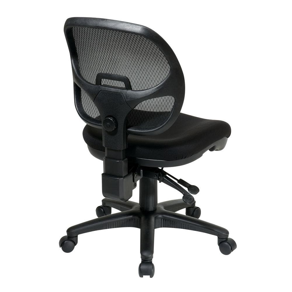 Ergonomic Black Mesh Armless Swivel Task Chair