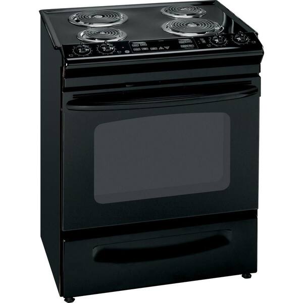 GE 4.4 cu. ft. Slide-In Electric Range with Self-Cleaning Oven in Black