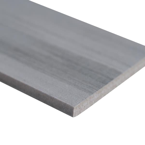 MSI Water Color Graphite Bullnose 3.5 in. x 24 in. Matte Porcelain Wall Tile (24 lin. ft./Case)