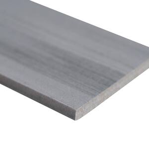 Water Color Graphite Bullnose 3.5 in. x 24 in. Matte Porcelain Wall Tile (24 lin. ft./Case)
