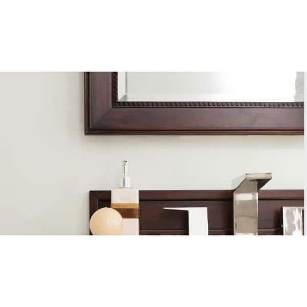 Burnished Mahogany Rectangular Wood Framed Mirror