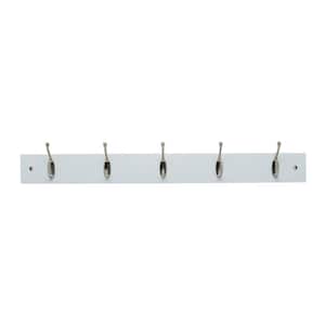 27 x 4 in. Wall Mounted Classic Coat Rack, White