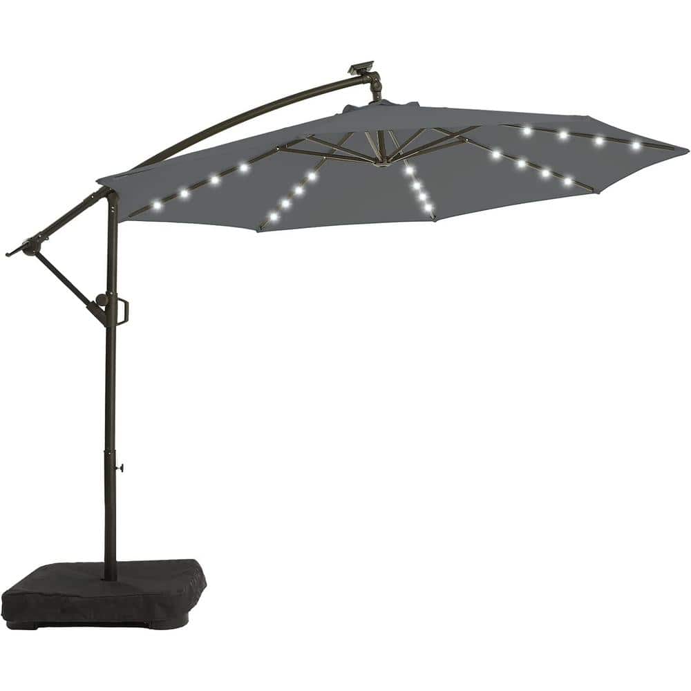 Reviews for PASAMIC 10 ft. Aluminum Solar Patio Offset Umbrella Outdoor