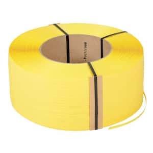 12,900 ft. Roll 9 in. x 8 in. Core Yellow Poly Strapping