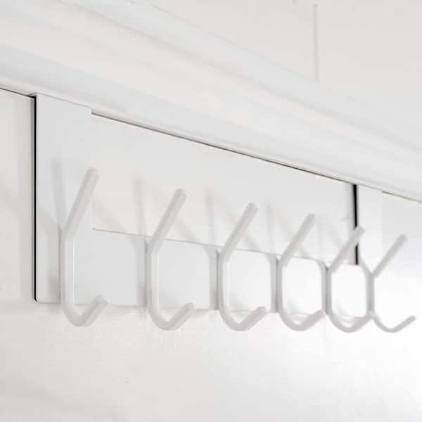 WEBI Over The Door Hook Door Hanger:Over The Door Towel Rack with 6 Coat Hooks for Hanging,Door Coat Hanger Towel Hanger Over,  Black