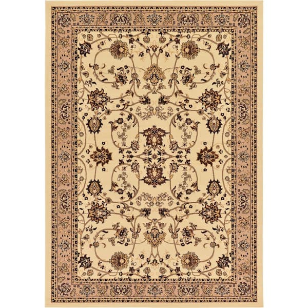 Unique Loom Sialk Hill Washington Ivory 7' 0 x 10' 0 Area Rug