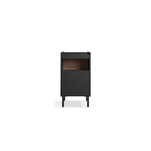 Spacity 17 in. W x 17.4 in. D x 30.9 in. H Bathroom Vanity Cabinet without Top in Dark Steel